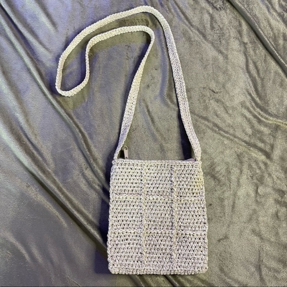 Vintage Raffia Kathy Ireland crochet boho crossbody bag